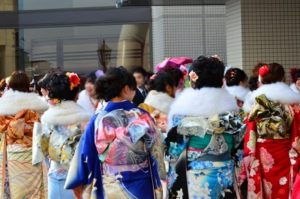 ragazze in kimono