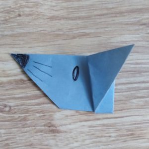 Origami topo con faccia