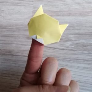 origami tigra bambola del dito