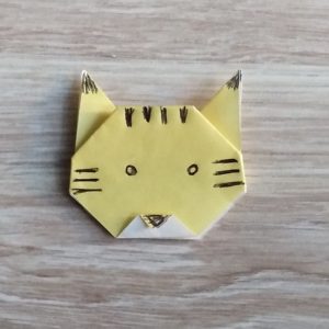 origami tigra con faccia