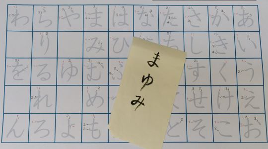 esercizi di hiragana