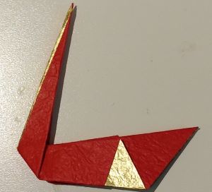 origami cigno piegato collo